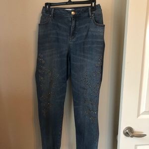 Glitzy Embellished Skinny Jeans